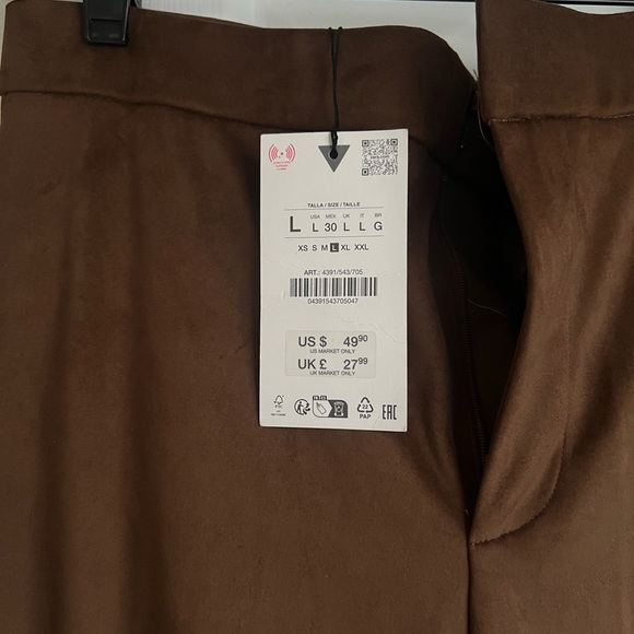 Zara Chocolate Brown Trousers - Picture 3 of 6